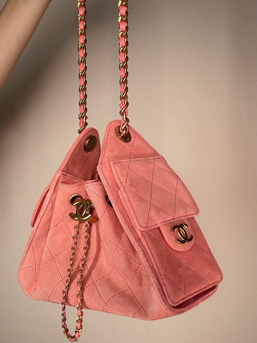 Chanel 25 mini pink suede - Picture 3 of 6